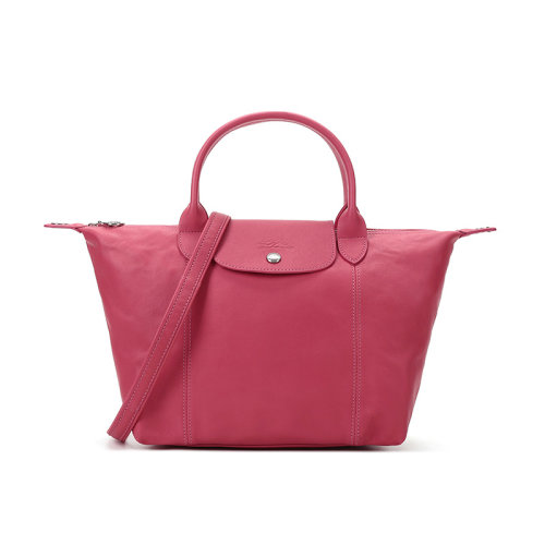 Longchamp/珑骧LePliageCuir女士系列羊皮短柄折叠小号手提单肩包 1512 737