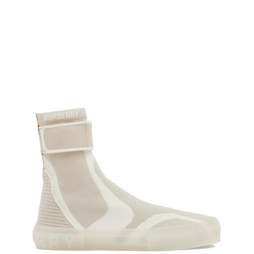 BURBERRY/博柏利 22年春夏新款 男士香草米色针织弹性尼龙面料高帮运动鞋80523341