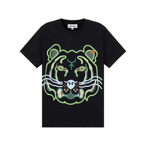 KENZO/高田贤三【22春夏新款】女士棉质宽松版圆领短袖T恤K-Tiger图案 2TS930 4SA
