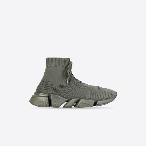 BALENCIAGA巴黎世家 22年春夏 男士 休闲运动鞋 Men's Speed 2.0 Lace-up Sneaker in Green 6 预定商品1-3周发货