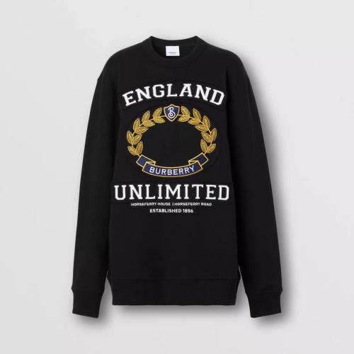  BURBERRY 22年秋冬 女士 学院风图案棉质宽松运动衫 80650611