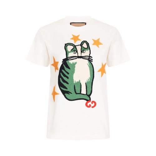  GUCCI/古驰 女士印花棉质短袖T恤 580762 XJDBG 9088 PLFSX