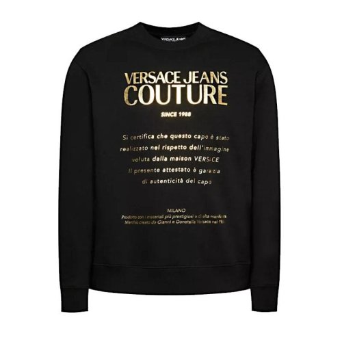  VERSACE JEANS/范思哲牛仔 男士黑色棉质卫衣 E73GAIT26-ECF00T-EG89 PLFSX