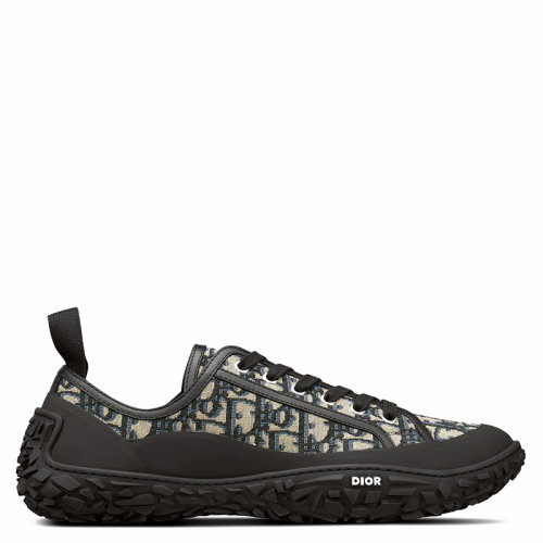 DIOR/迪奥 21年早秋新款 B28系列 男士米黑色Dior斜纹提花帆布低帮运动鞋3SN277ZJW_H961