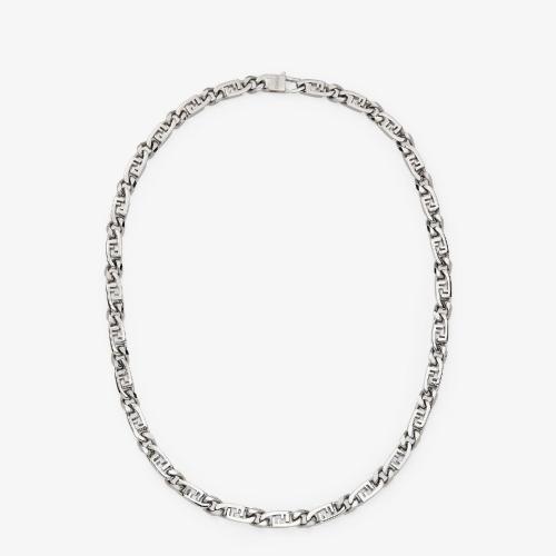  FENDI芬迪 22年秋冬 男士 项链 银色项链 7AJ555B08F0TH0