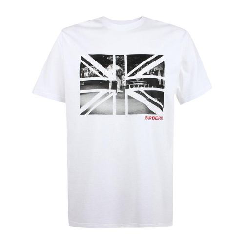 BURBERRY/博柏利 白色英国国旗印花T恤 80167021 PLFSX