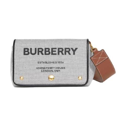  BURBERRY 22年秋冬 女士 小号 Horseferry 印花棉质帆布斜背包 80398691 预定商品1-3周发货