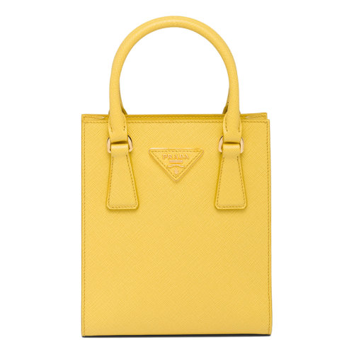 PRADA/普拉达 22新款 女士阳光黄saffiano皮革金属扣双提手可拆卸肩带斜挎手提包1BA358_NZV_F0377_V_OOO