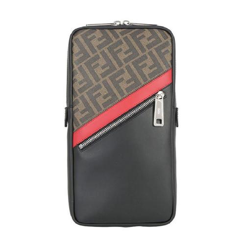FENDI/芬迪 男士棕色皮革单肩斜挎包 7VZ033 A9XS F19P9