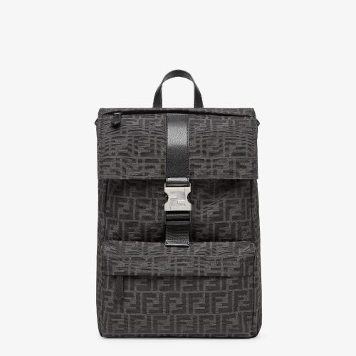  FENDI芬迪 22年秋冬 男士 双肩包 黑色FF布料背包 7VZ066AG0MF0NPN