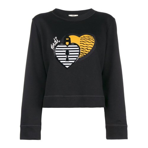  FENDI/芬迪 女士印花棉质长袖T恤 FAF079 A47M F0GME PLFSX