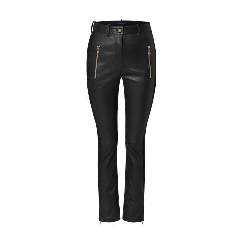  LV路易威登 22年秋冬 女士 休闲裤 PANTALON EN CUIR a EMPIECEMENTS EN DAIM 1AAJUR 1AAJUQ 1