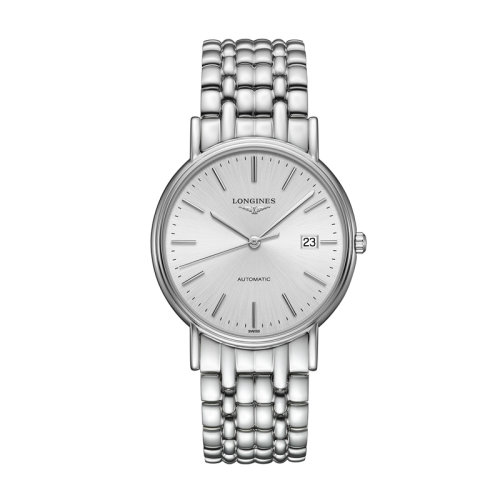 LONGINES/浪琴 时尚系列 自动机械钢质表壳钢链银色表盘男表38.50毫米L4.921.4.72.6