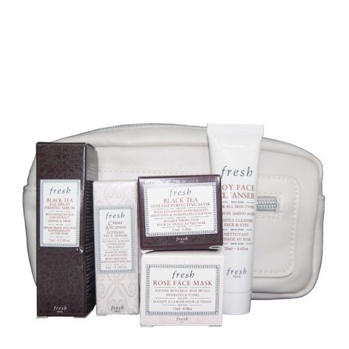Fresh/馥蕾诗旅行六件套（卸妆凝露20ml+玫瑰舒缓面膜15ml+红茶修护面膜15ml+红茶紧致精华7ml+古源精华5ml+化妆包）