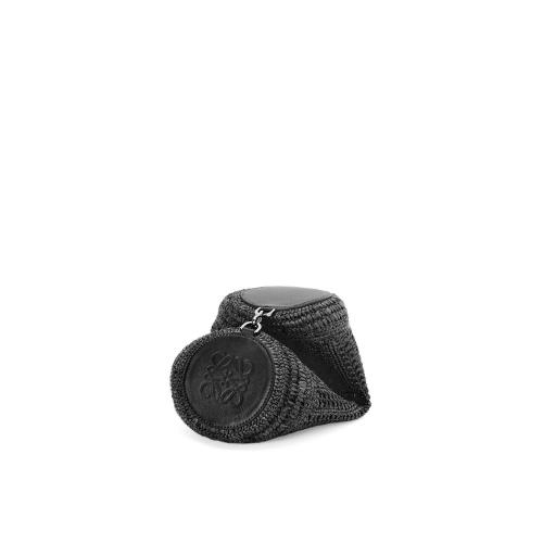  LOEWE罗意威 22年秋冬 女士 手拿包 Bracelet pouch in raffia and calfskin A912P84X09-1185