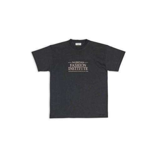 BALENCIAGA巴黎世家 22年秋冬 女士 短袖T恤 fashion institute t-shirt medium fit 612965TMV