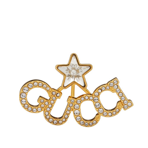 GUCCI/古驰 金色金属镶嵌水晶手写体GUCCI星星细节单边耳钉679057J1D508031