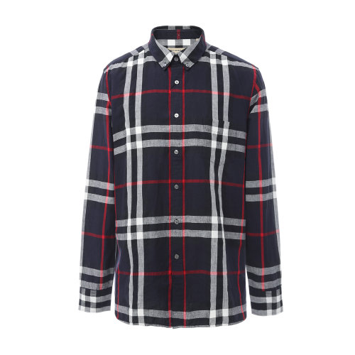 BURBERRY/博柏利 服装 巴宝莉 红色格纹衬衫 男士长袖衬衫 长袖衬衫 服装