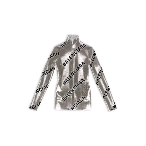  BALENCIAGA巴黎世家 22年秋冬 女士 连衣裙 ALLOVER LOGO EMBROIDERED DRESS 706776TMR688115