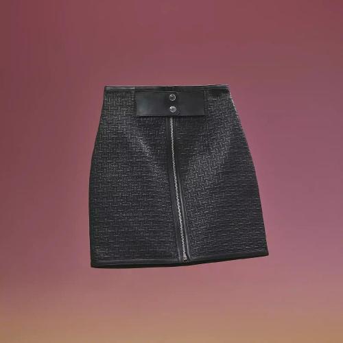  HERMES爱马仕 22年秋冬 女士 半身裙 Mini-jupe ennoblie en cuir H2H1310DJ0234