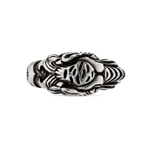  GUCCI古驰 22年秋冬 男士 Gucci Garden系列银戒指 621296 J8400 0701