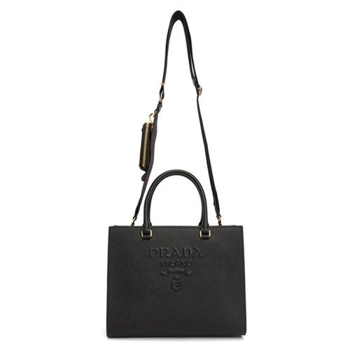  PRADA/普拉达 女士黑色皮革斜挎包 1BA337 NZV F0002 PLSX