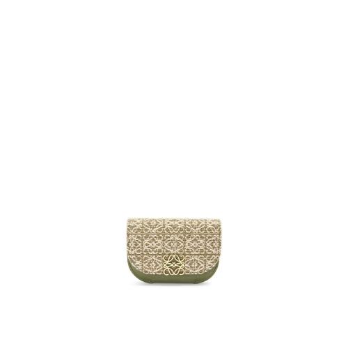  LOEWE罗意威 22年秋冬 女士 卡包 Goya cardholder in Anagram jacquard and calfskin C821Z74