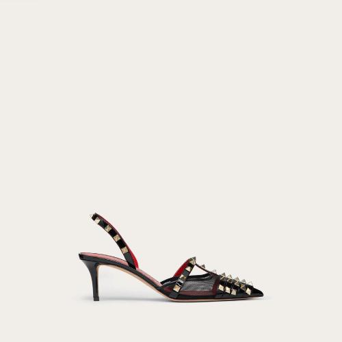 VALENTINO华伦天奴 22年秋冬 女士 中跟凉鞋 ESCARPINS ROCKSTUD ALCOVE VERNIS a BRIDE ARRIE 预定商品1-3周发货