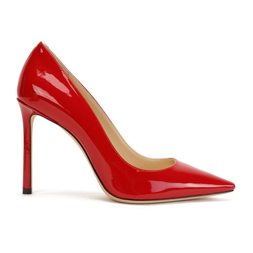 Jimmy Choo/周仰杰 红色漆皮 尖头 细跟 高跟鞋