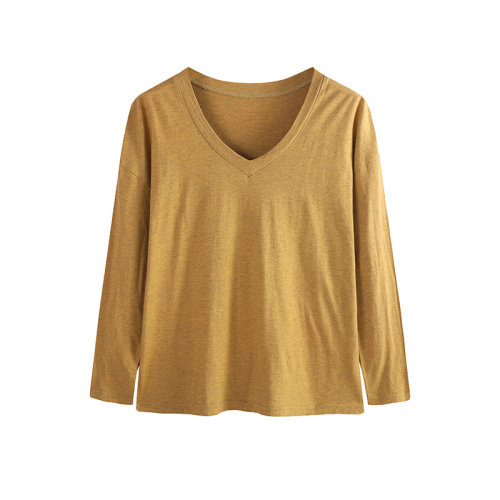 SHOKAY/绣嘉 女士针织衫/毛衣 V领落肩休闲针织衫