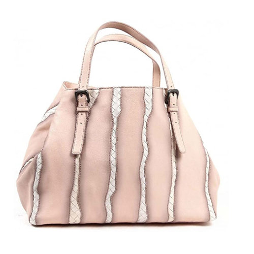 Bottega Veneta/葆蝶家 女士粉色皮质手提包 272154VAPY18795