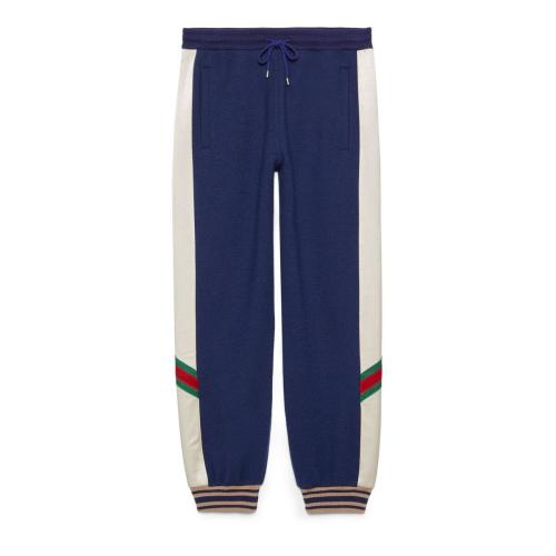  GUCCI古驰 22年秋冬 男士 针织羊毛慢跑长裤 715900 XJET0 4030