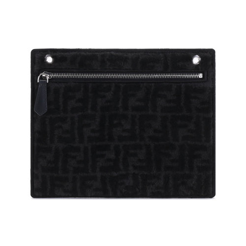 FENDI/芬迪【22春夏新款】男士织物配皮手拿包FF印花 7AR985 AGR5