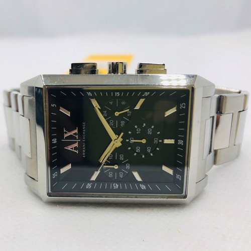 ARMANI EXCHANGE/ARMANI EXCHANGE 男士方形石英计时腕表 （表盒破损）（表划痕）