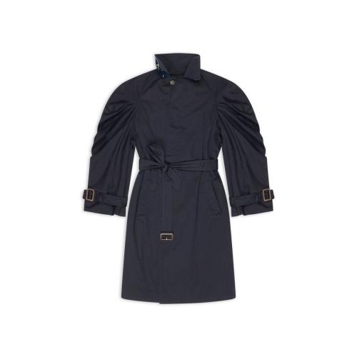  BALENCIAGA巴黎世家 22年秋冬 女士 风衣 TWISTED SLEEVE TRENCH 704550TBP014063