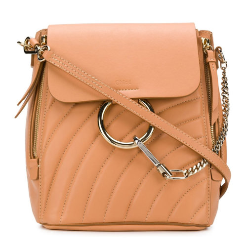 CHLOE/克洛伊  Faye系列 女士小牛皮指环双拉链手提双肩背包