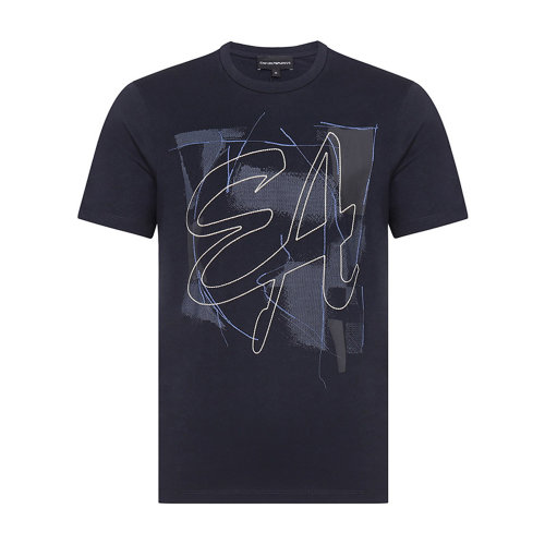 EmporioArmani/安普里奥阿玛尼棉质圆领男士短袖T恤3Z1TL31JQUZ