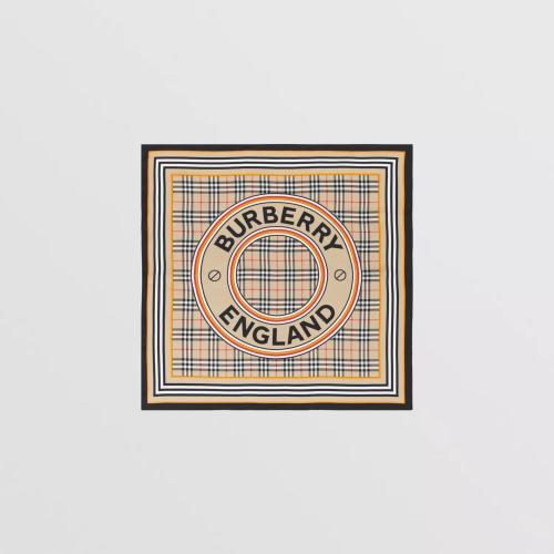  BURBERRY 22年秋冬 女士 蒙太奇印花丝质方巾 80531821