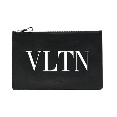 Valentino/华伦天奴  女包女士黑色织物时尚百搭品牌LOGO拉链手拿包  RW2P0269RCH 0NI