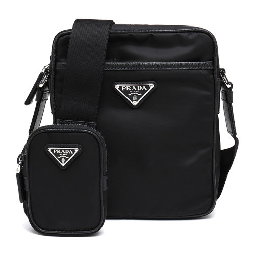 PRADA/普拉达织物/配皮时尚休闲斜挎包男士背提包2VH112064