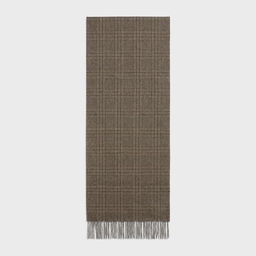 CELINE赛琳思琳 22年秋冬 女士 围巾 格子花呢山羊绒围巾 2AW02678S.19CM