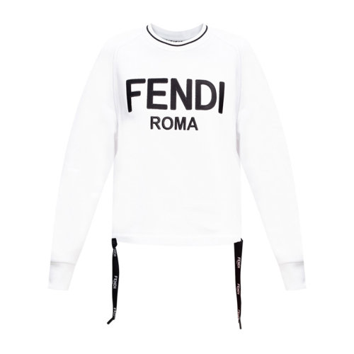 FENDI 芬迪  女装 服饰 白色棉质经典logo款圆领卫衣 女卫衣