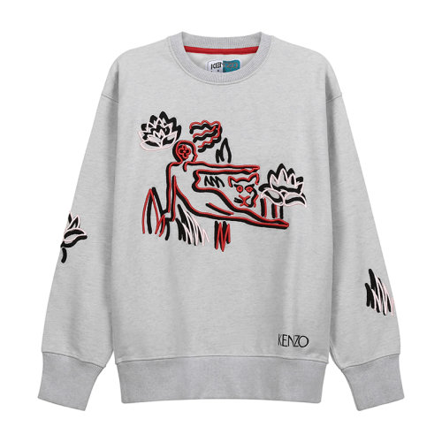 KENZO/高田贤三 女卫衣素描刺绣棉质卫衣运动衫 1SW760 955