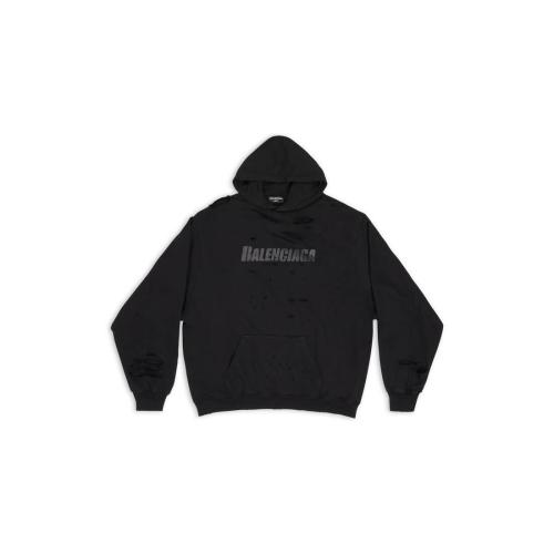  BALENCIAGA巴黎世家 22年秋冬 男士 卫衣 DESTROYED连帽卫衣 659403TKVB61781