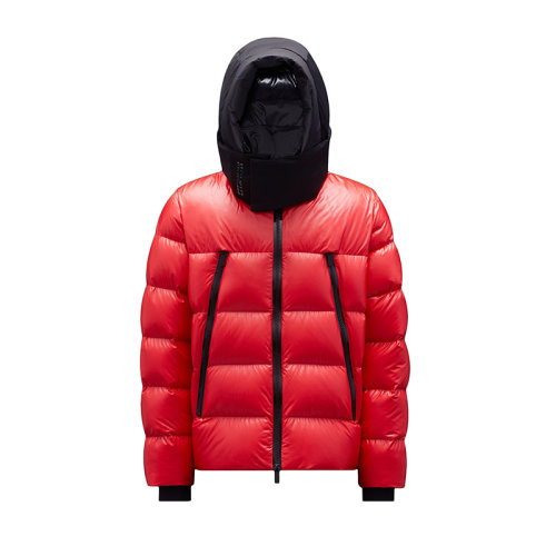 Moncler/蒙克莱 22年秋冬新款 Zubair系列 男士亮红色聚酯纤维黑标短款羽绒服夹克外套H20911A00197595OK454