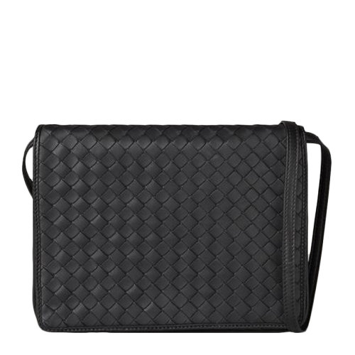 Bottega Veneta/葆蝶家 女士纯色羊皮经典编织翻盖开合单肩包斜挎包邮差包女包 570183-V0016 多色可选