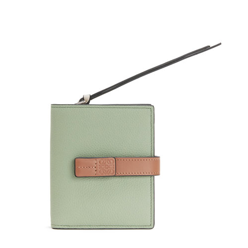 LOEWE/罗意威 21新款 女士迷迭香/棕褐色粒面小牛皮按扣拉链钱包0010578508