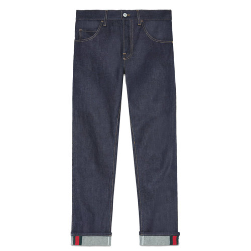 GUCCI/古驰男士深蓝色棉质锥形牛仔裤430368XR1884393