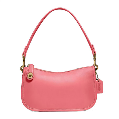 COACH/蔻驰 Swinger系列20 女士红色鞣制皮革旋锁拉链开合单肩包手提包腋下包女包 C2643B4BK C2643B4RRJ