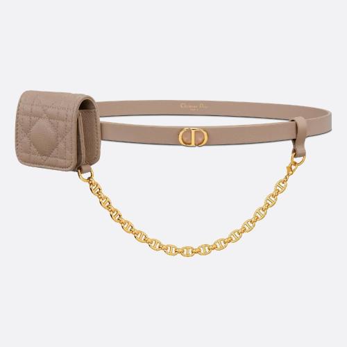  DIOR迪奥 22年秋冬 女士 腰带 Ceinture a pochette amovible Dior Caro B0306UBDH_M45U